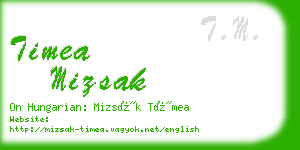 timea mizsak business card